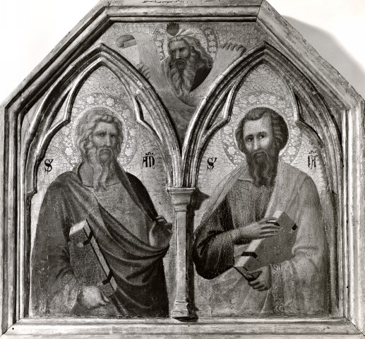 Anonimo — Lorenzetti Pietro - sec. XIV - Sant'Andrea apostolo e san Giacomo Maggiore; Busto di profeta — insieme